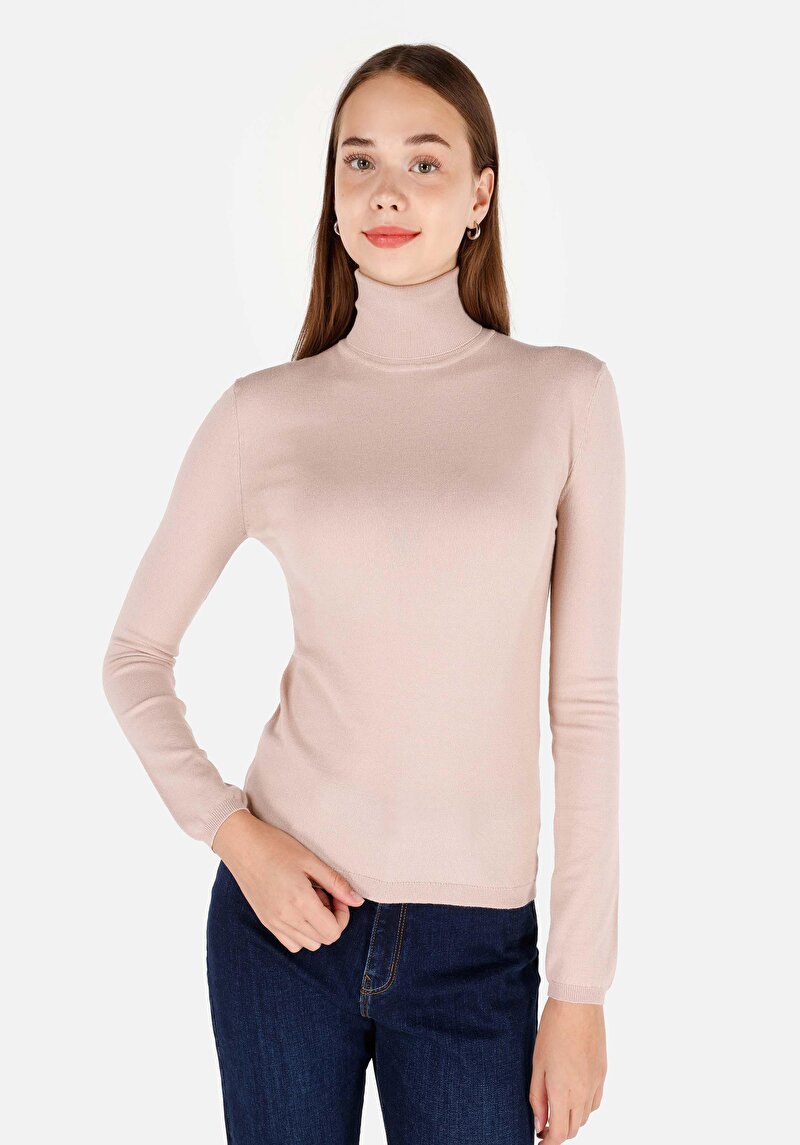 Imagine a Pulover De Dama Bej Slim Fit Cl1070208