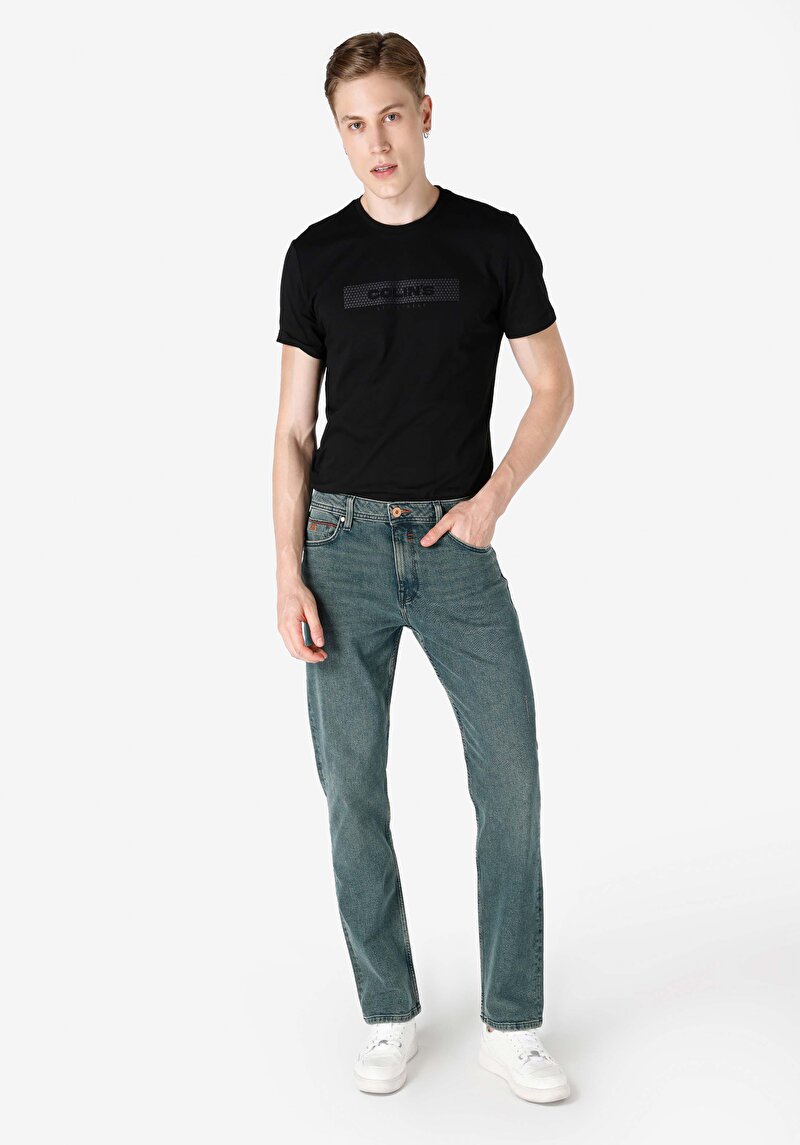 Imagine a Pantaloni De Barbati Verde Regular Fit 045 David Cl1066476