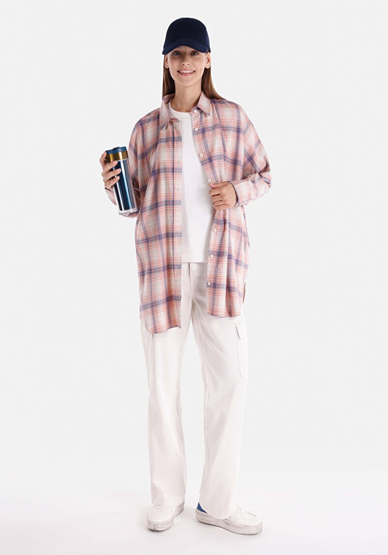 Afișați detalii pentru Cămașă Cu Croială Relaxată Cămașă În Carouri Cămașă Cu Mânecă Lungă Multicoloră Pentru Femei