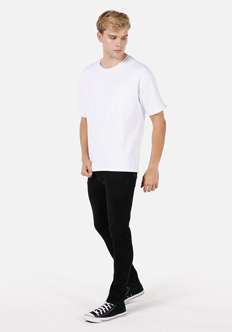 Imagine a Pantaloni De Barbati Negru Skinny Fit  Cl1071310