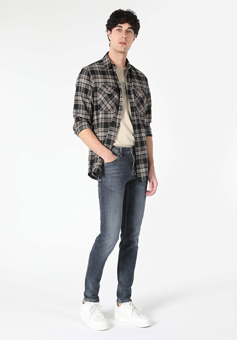 Imagine a Camasa Cu Maneca Lunga De Barbati Antracit Regular Fit  Cl1061025