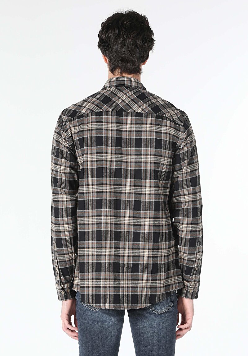 Afișați detalii pentru Camasa Cu Maneca Lunga De Barbati Antracit Regular Fit  Cl1061025