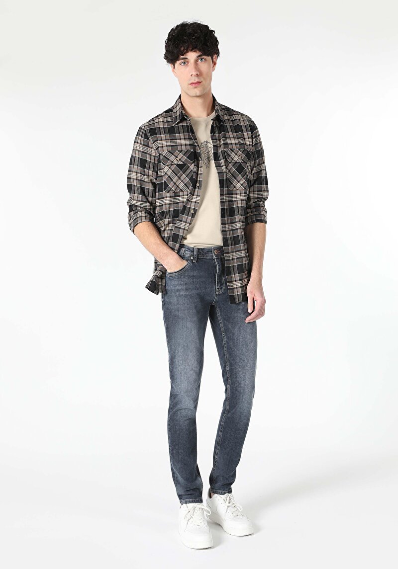 Afișați detalii pentru Camasa Cu Maneca Lunga De Barbati Antracit Regular Fit  Cl1061025