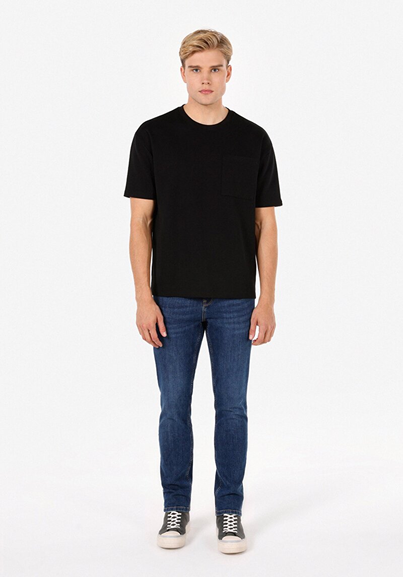 Imagine a Pantaloni De Barbati Albastru Straight Fit 044 Karl Cl1071313