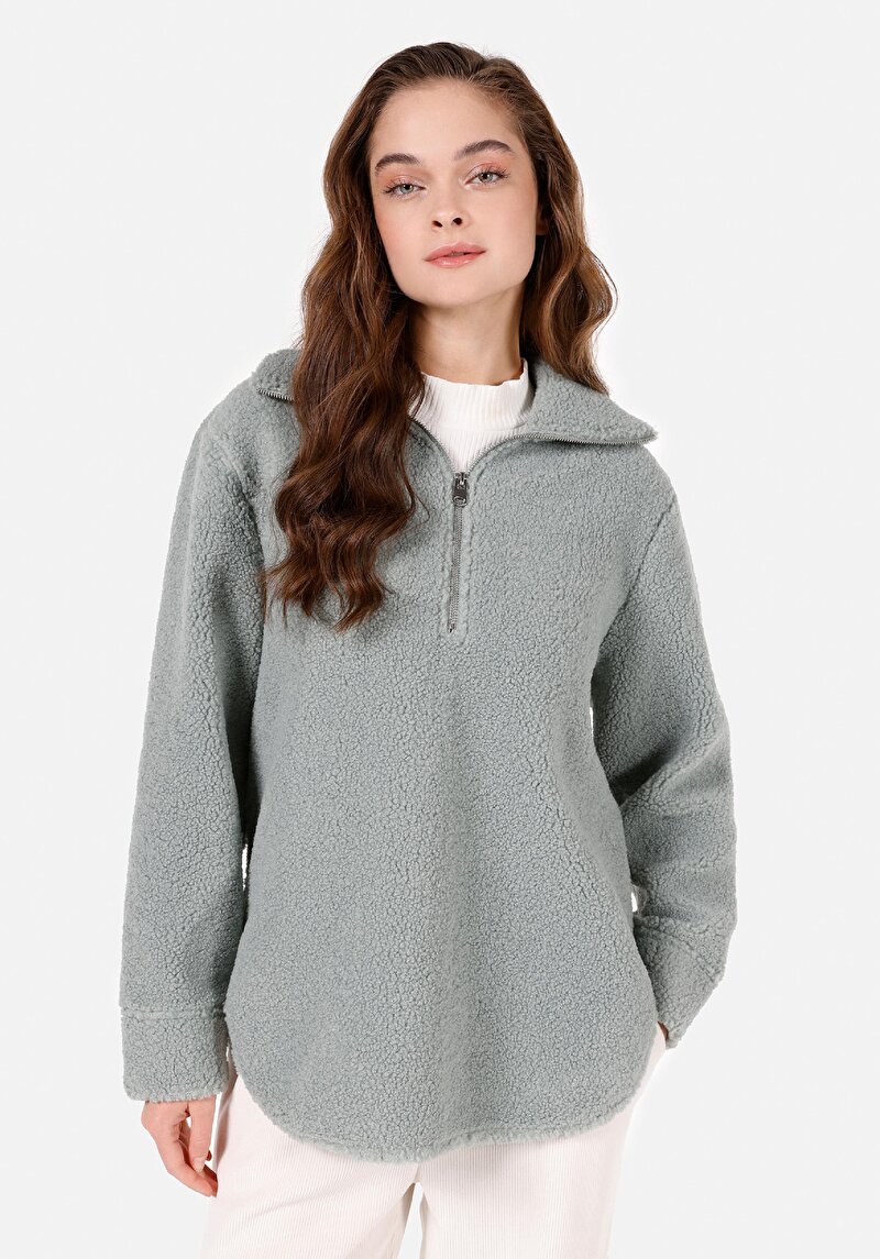 Imagine a Hanorac / Bluza De Dama Verde Regular Fit Cl1071073