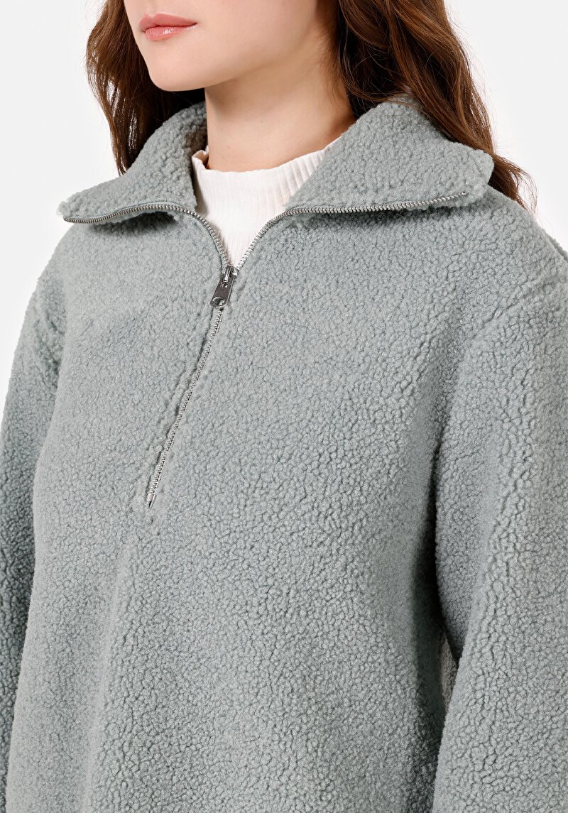 Afișați detalii pentru Hanorac / Bluza De Dama Verde Regular Fit  Cl1071073