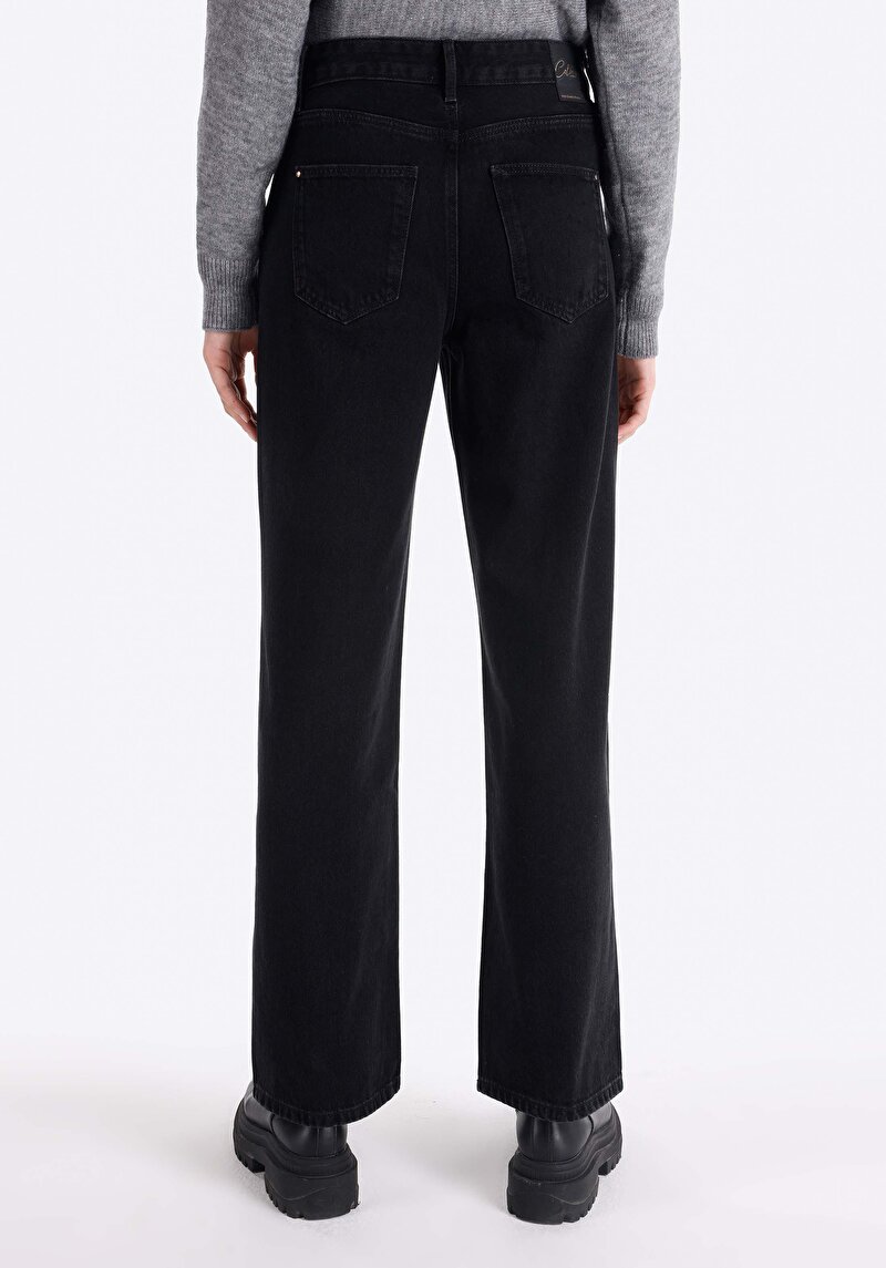 Afișați detalii pentru Regular Fit Talie Medie Picior Larg Blugi Din Denim Pentru Femei