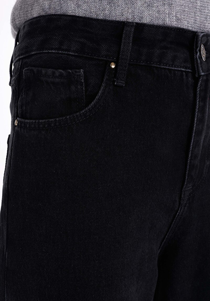 Afișați detalii pentru Regular Fit Talie Medie Picior Larg Blugi Din Denim Pentru Femei