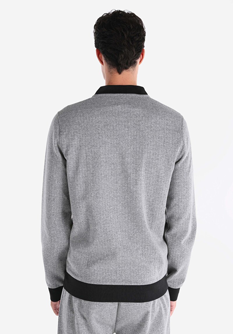 Imagine a Jachetă Gri Pentru Bărbați Slim Fit