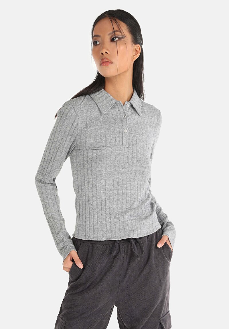 Imagine a Tricou Cu Maneca Lunga De Dama  Slim Fit  Cl1065155