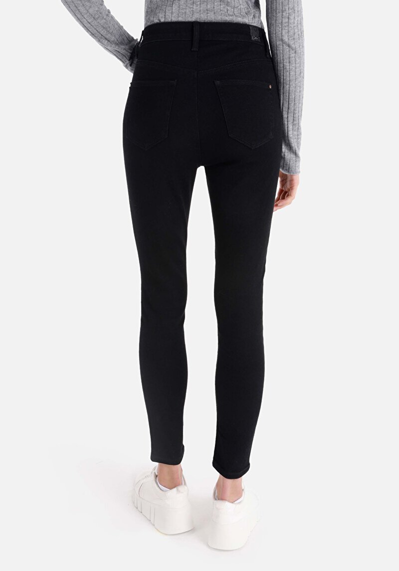 Afișați detalii pentru Skinny Fit Talie Talie Picior Îngust Blugi Din Denim Pentru Femei