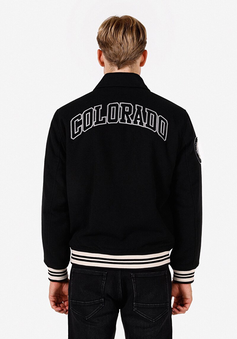 Afișați detalii pentru Palton Negru Pentru Bărbați Regular Fit