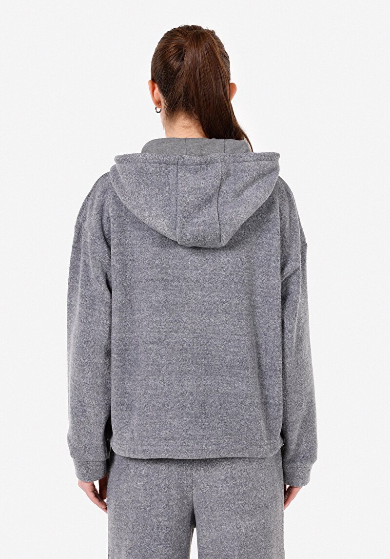 Afișați detalii pentru Hanorac / Bluza De Dama Gri Regular Fit  Cl1071092