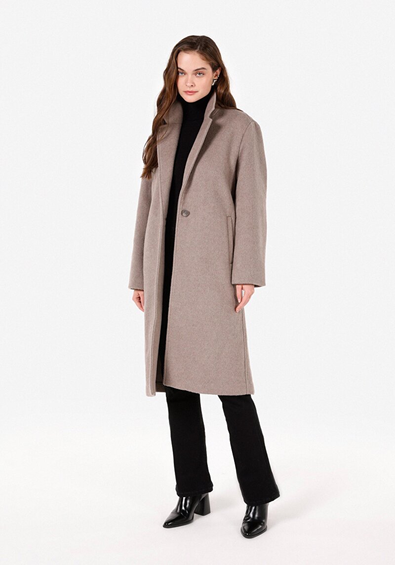 Imagine a Palton Regular Fit Degaje Pentru Femei