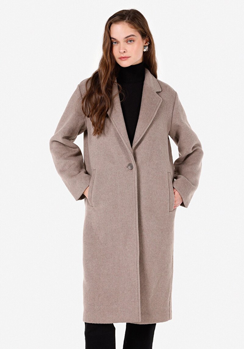 Imagine a Palton Regular Fit Degaje Pentru Femei