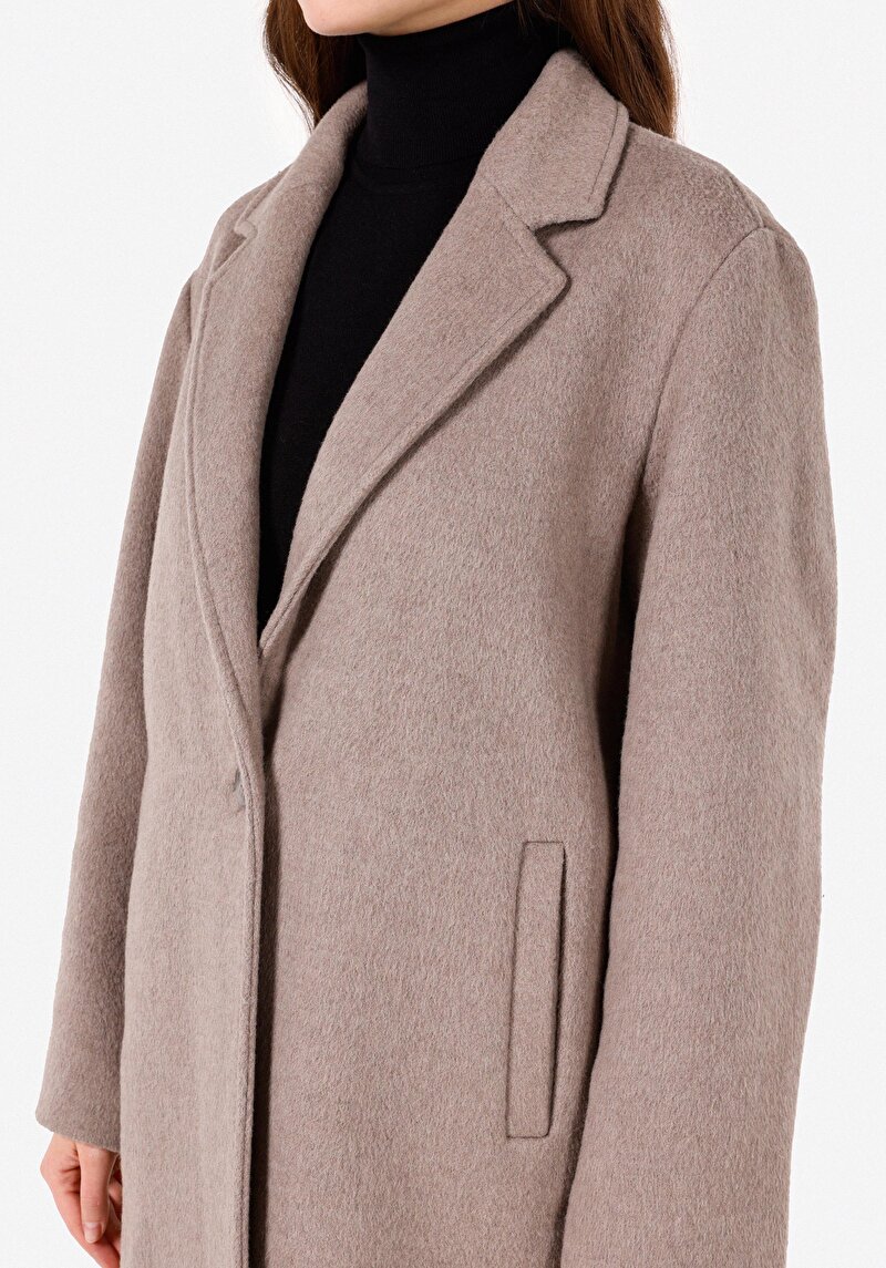 Afișați detalii pentru Palton Regular Fit Degaje Pentru Femei