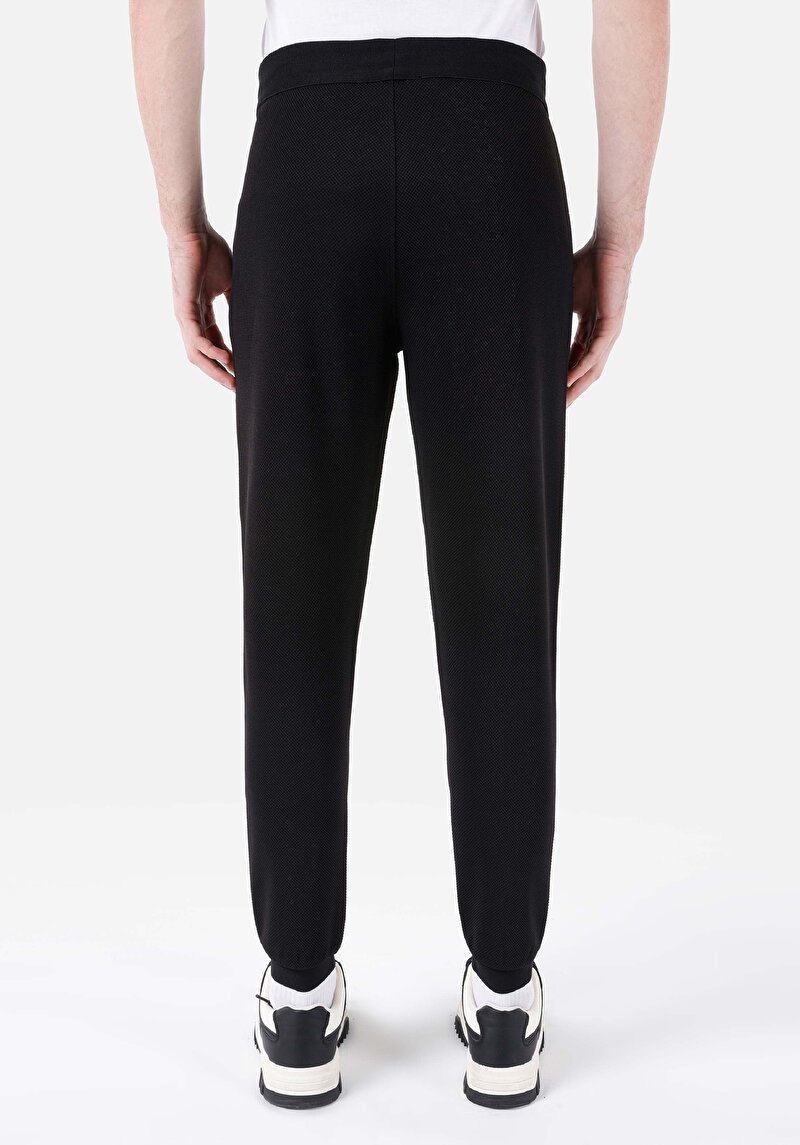 Afișați detalii pentru Pantaloni De Trening Negri Pentru Bărbați Slim Fit Mid Waist Straight