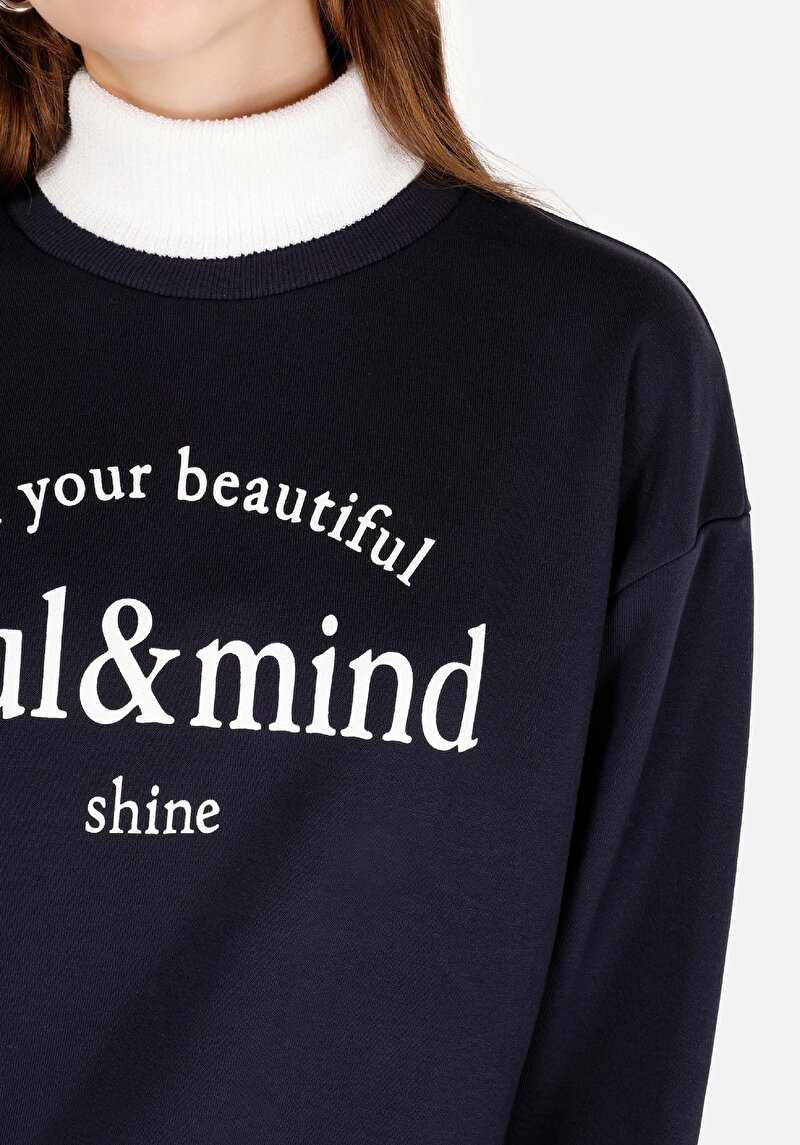 Afișați detalii pentru Hanorac / Bluza De Dama Albastru Marin Regular Fit  Cl1071106