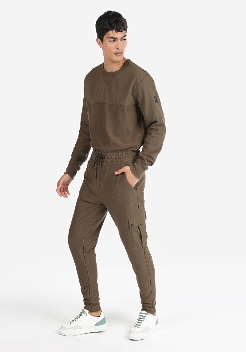 Imagine a Regular Fit Mid Waist Straight Pantaloni De Trening Verzi Pentru Bărbați