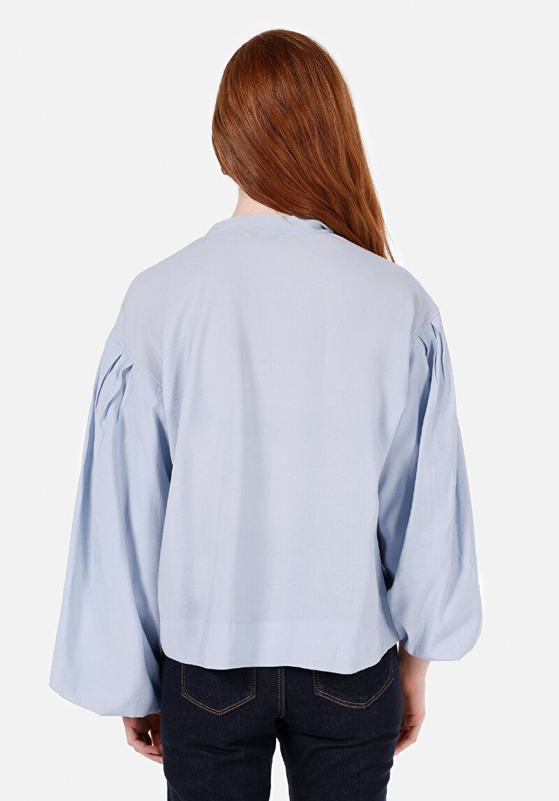 Imagine a Bluza Cu Maneca Lunga De Dama Albastru Regular Fit Cl1072489