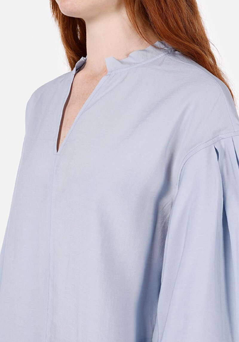 Imagine a Bluza Cu Maneca Lunga De Dama Albastru Regular Fit Cl1072489