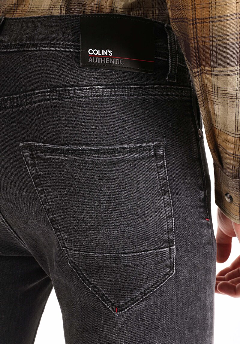 Afișați detalii pentru Skinny Fit Talie Joasă Picior Îngust Blugi Bleumarin Pentru Bărbați