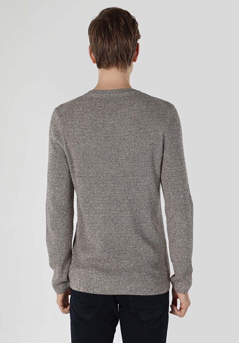 Imagine a Pulover Slim Fit Jacquard Jacquard Pentru Bărbați