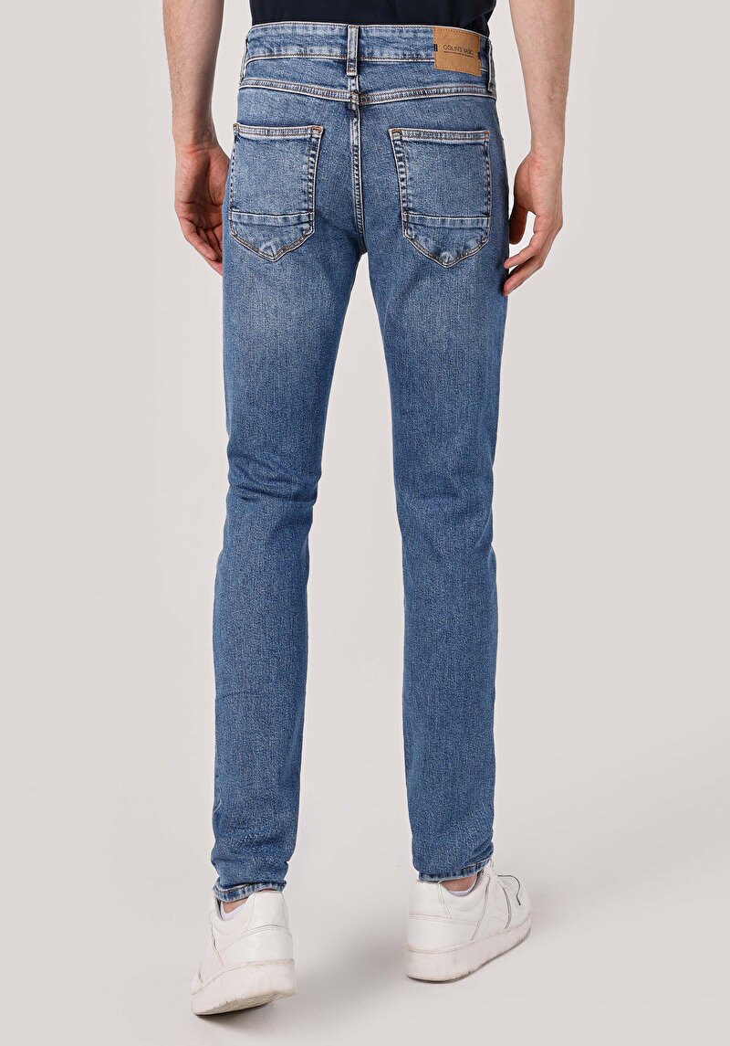 Afișați detalii pentru Pantaloni De Barbati Albastru Slim Fit 041 Danny Cl1065229