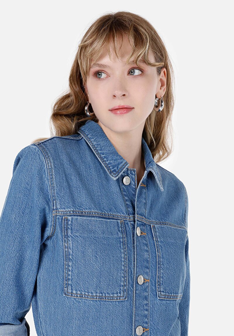 Imagine a Global / Total De Dama Albastru Regular Fit Cl1068656