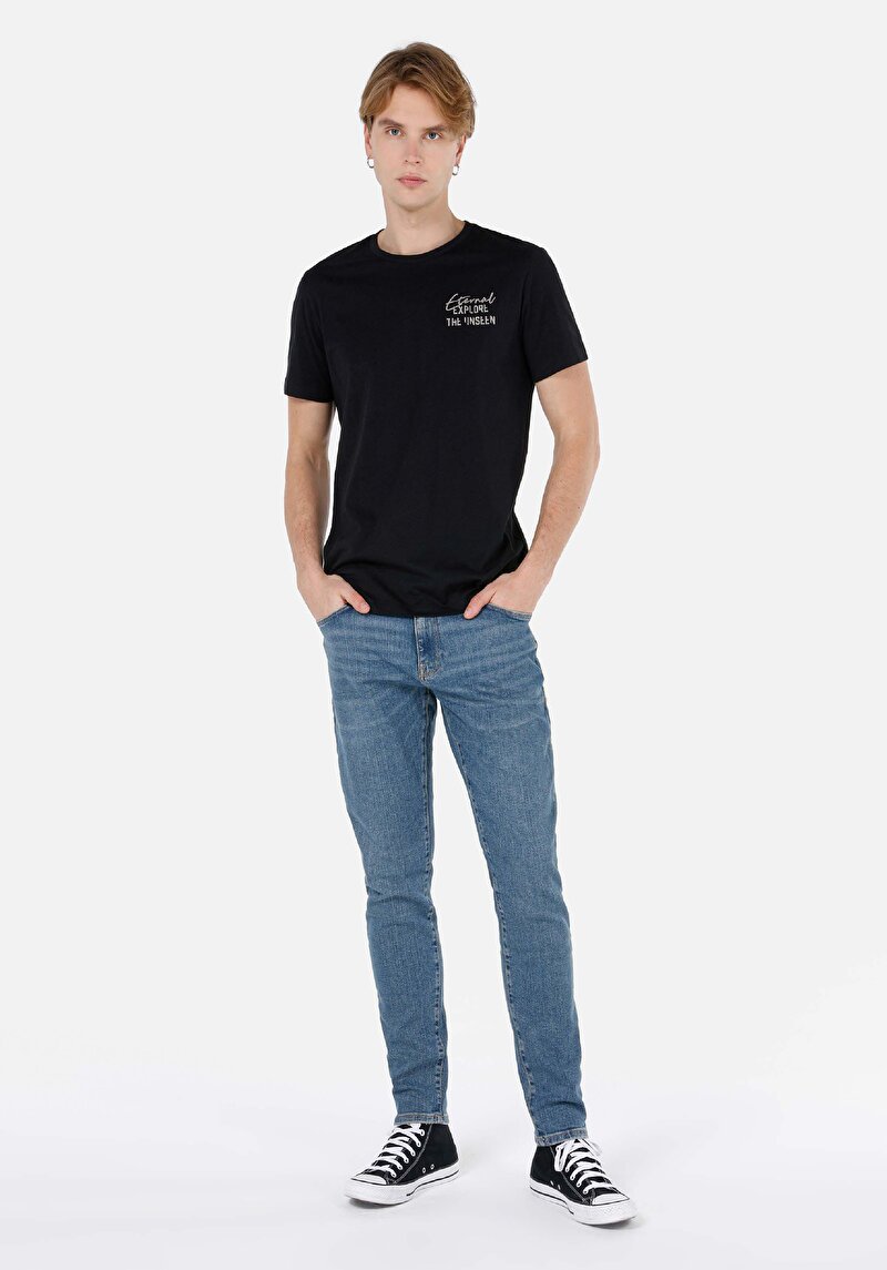 Imagine a Blugi Slim Fit Indigo Pentru Bărbați