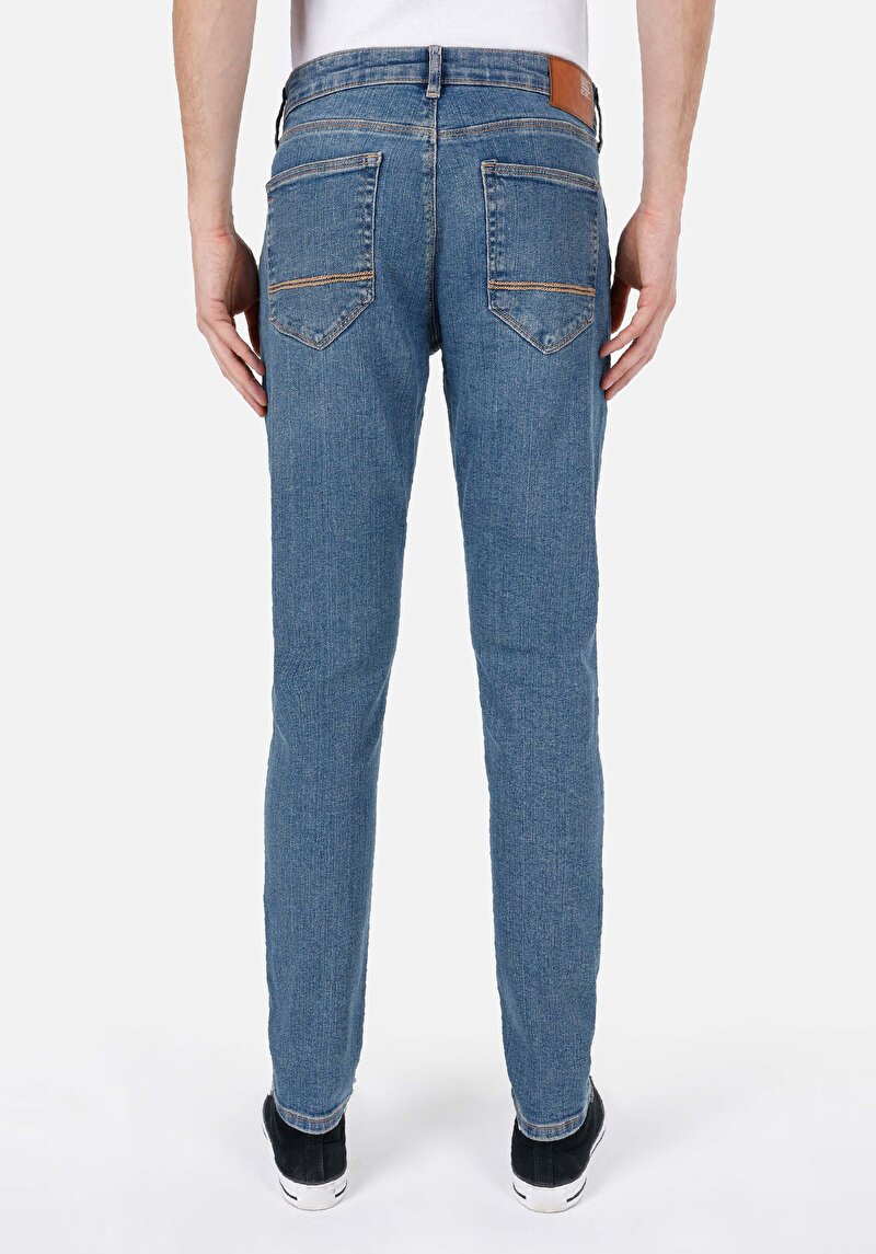 Afișați detalii pentru Blugi Slim Fit Indigo Pentru Bărbați