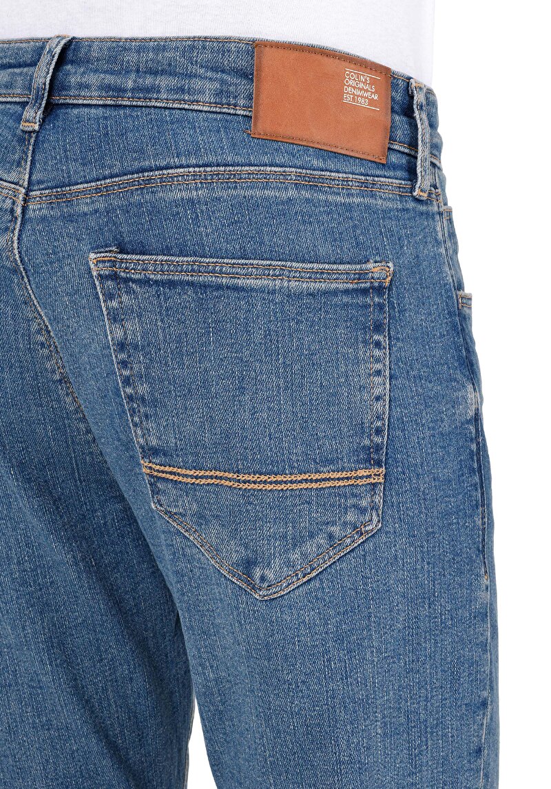 Afișați detalii pentru Blugi Slim Fit Indigo Pentru Bărbați