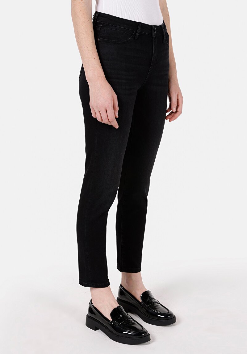 Imagine a Pantaloni De Dama Negru Slim Fit 703 Carla Cl1071414