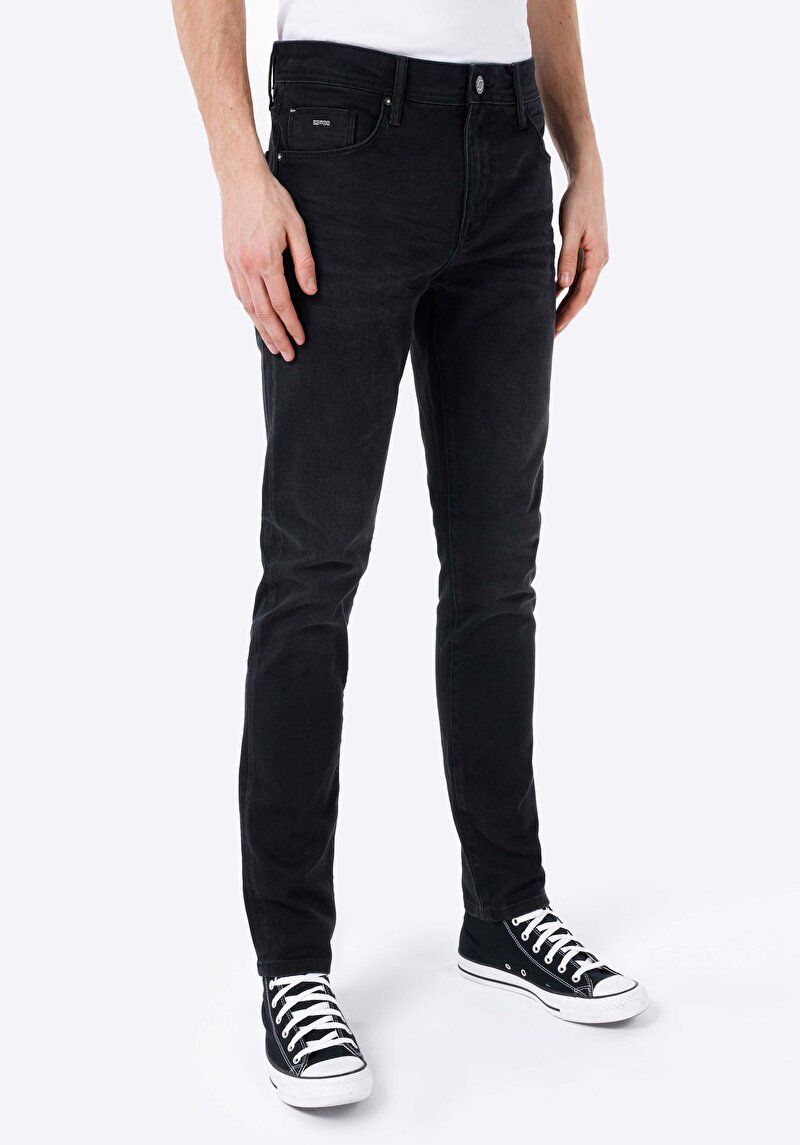 Imagine a Blugi İndigo Pentru Bărbați Cu Potrivire Dreaptă