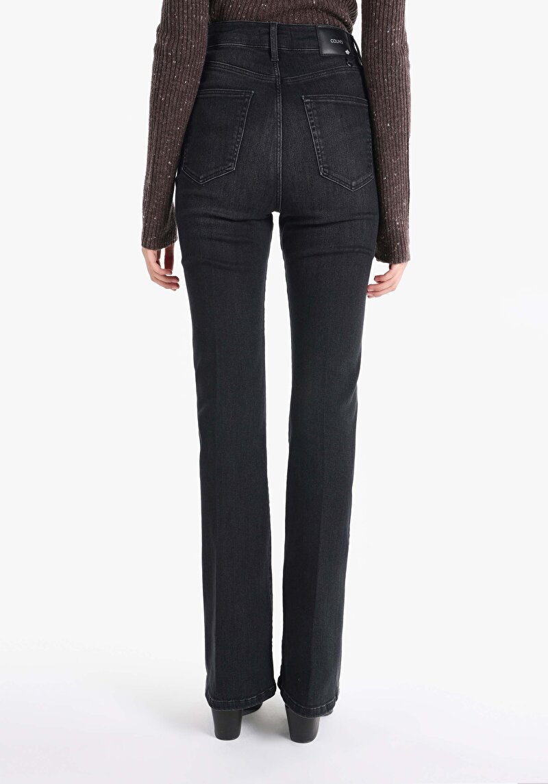 Afișați detalii pentru Regular Fit Talie Înaltă Bootcut Blugi Indigo Pentru Femei