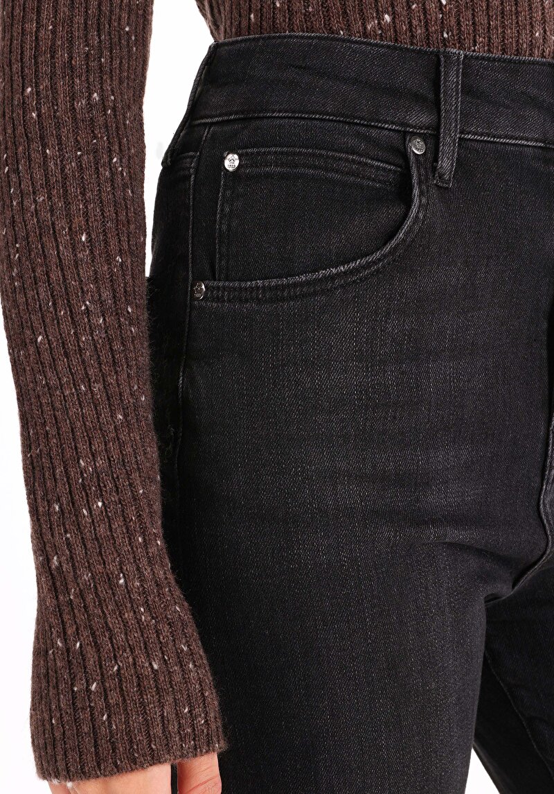 Afișați detalii pentru Regular Fit Talie Înaltă Bootcut Blugi Indigo Pentru Femei