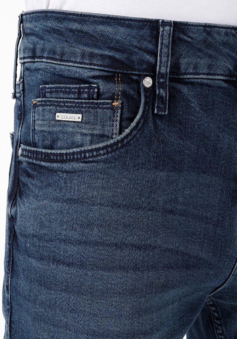 Afișați detalii pentru Blugi Straight Fit Indigo Închis Pentru Bărbați