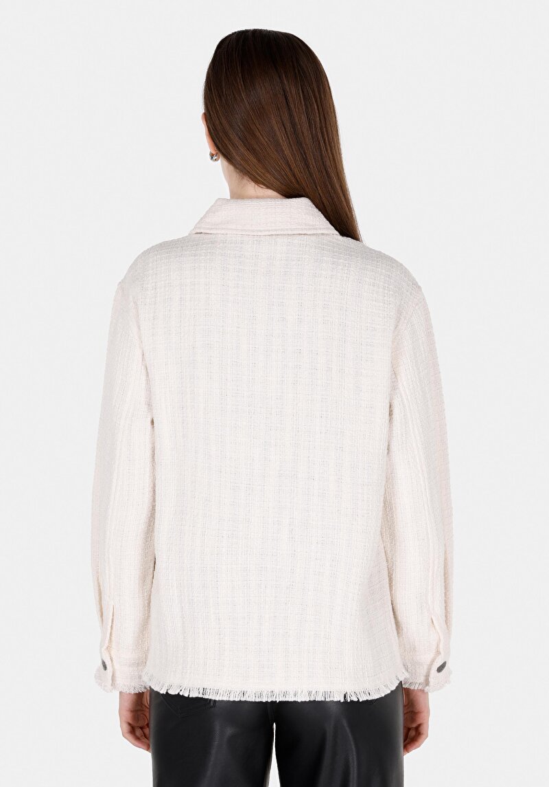 Imagine a Camasa Cu Maneca Lunga De Dama Ecru Regular Fit Cl1072497