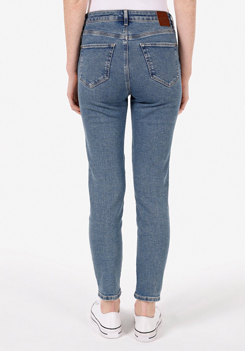 Imagine a Pantaloni De Dama Albastru Slim Fit 703 Carla Cl1071421