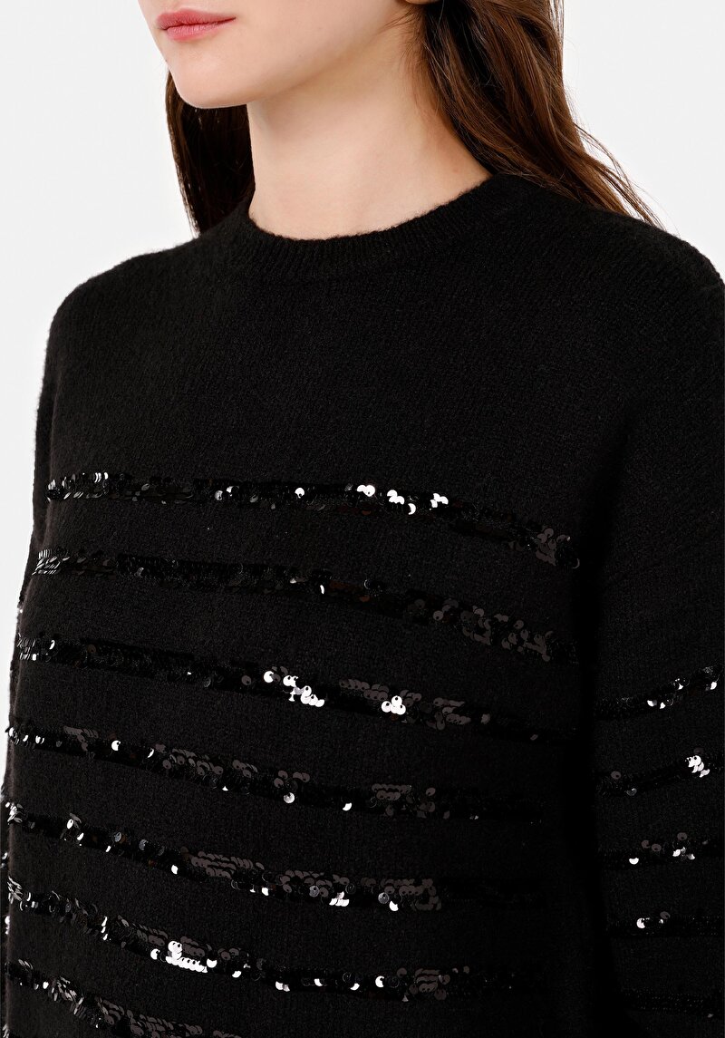 Afișați detalii pentru Pulover De Dama Negru Regular Fit  Cl1071142