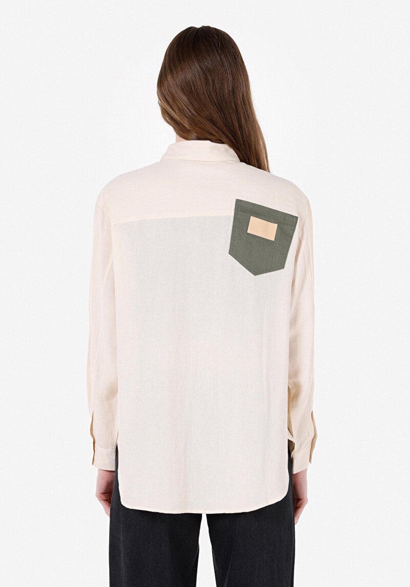 Afișați detalii pentru Camasa Cu Maneca Lunga De Dama Bej Regular Fit  Cl1072498