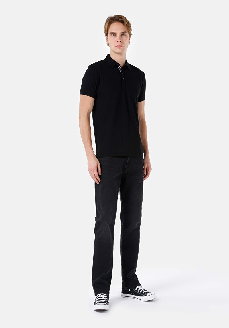 Imagine a Pantaloni De Barbati Negru Regular Fit 045 David Cl1068666