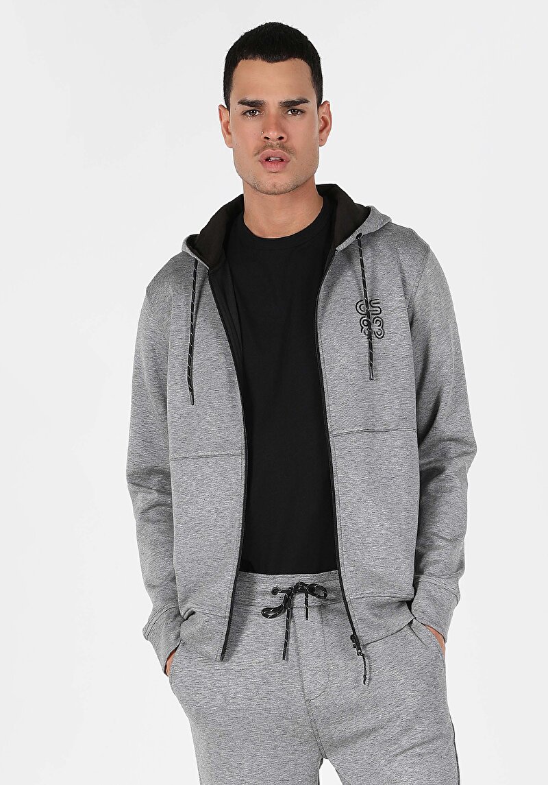 Imagine a Jachetă Gri Pentru Bărbați Slim Fit