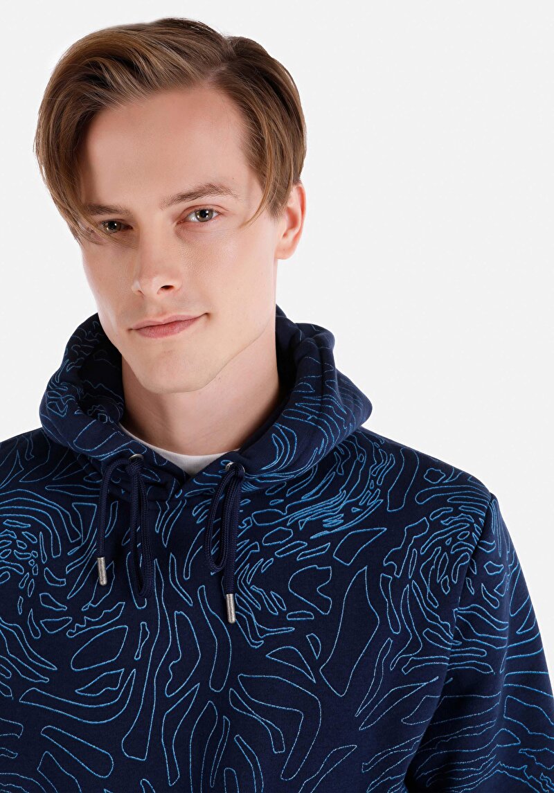 Afișați detalii pentru Regular Fit Bărbați Bleumarin Hanorac