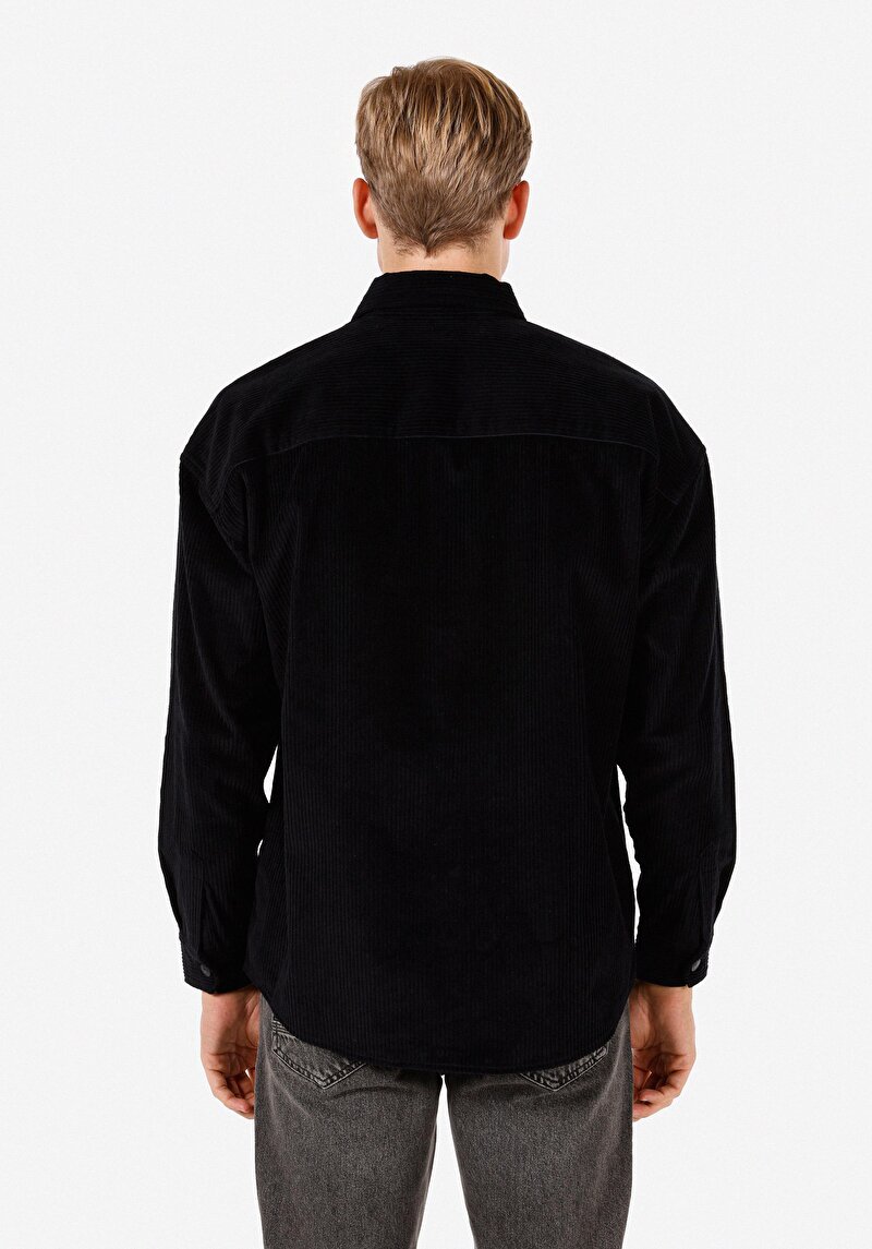 Imagine a Camasa Cu Maneca Lunga De Barbati Negru Comfort Fit Cl1071444