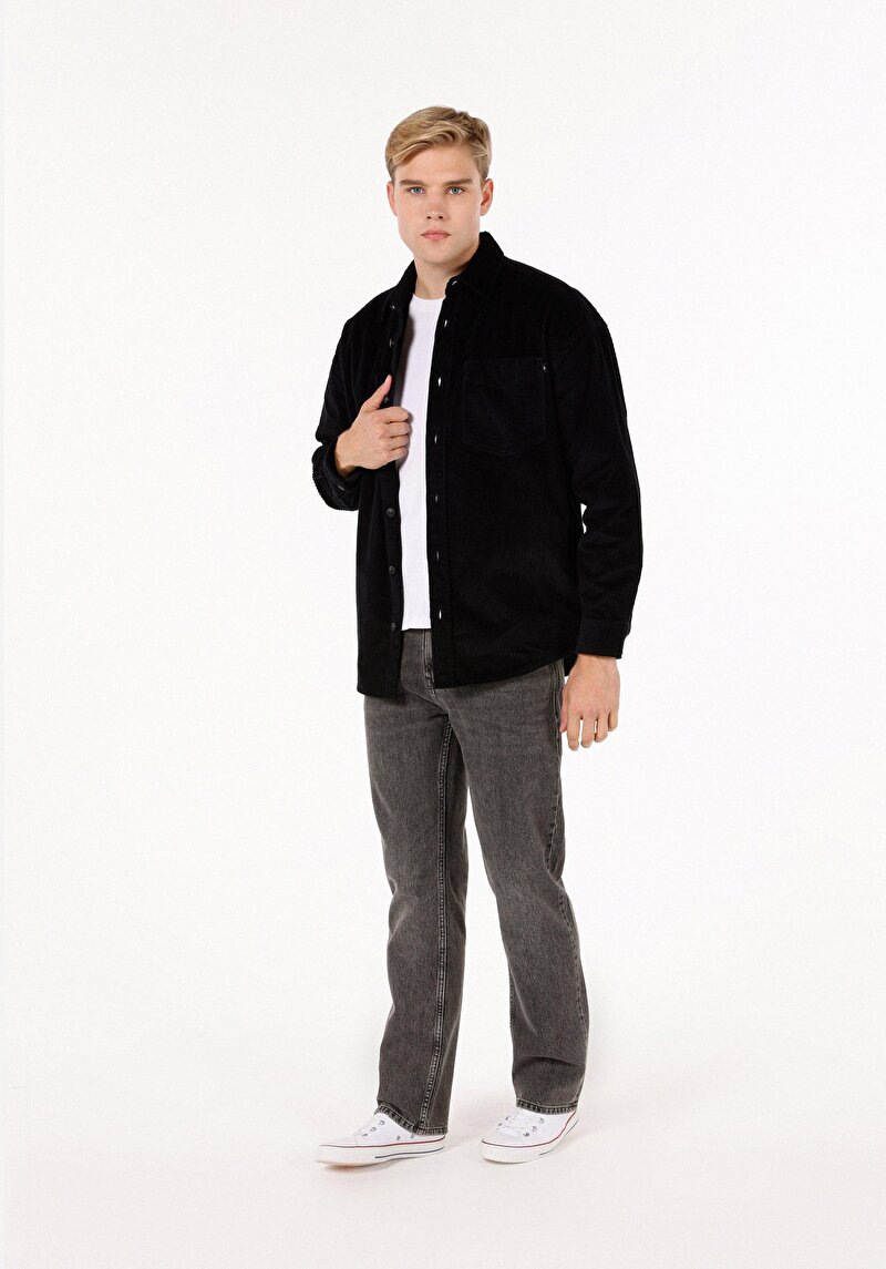 Afișați detalii pentru Camasa Cu Maneca Lunga De Barbati Negru Comfort Fit  Cl1071444