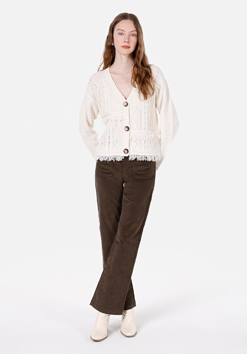 Afișați detalii pentru Cardigan De Dama Ecru Regular Fit  Cl1072508