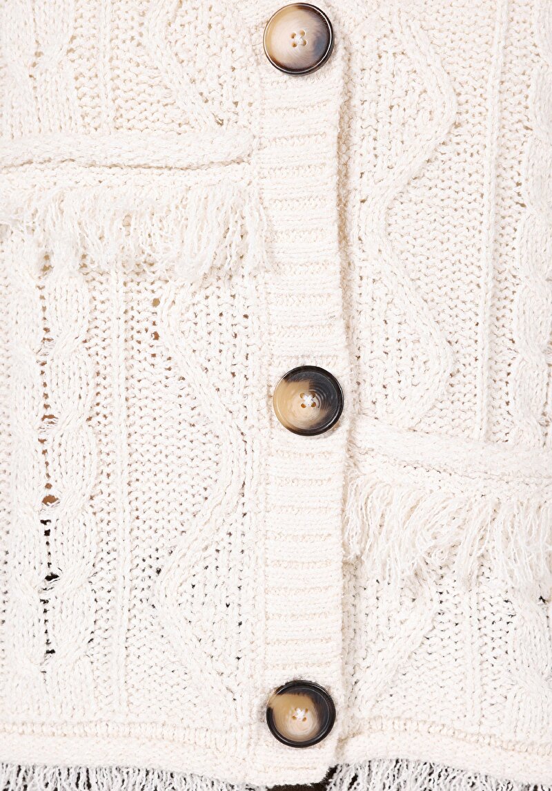 Afișați detalii pentru Cardigan De Dama Ecru Regular Fit  Cl1072508