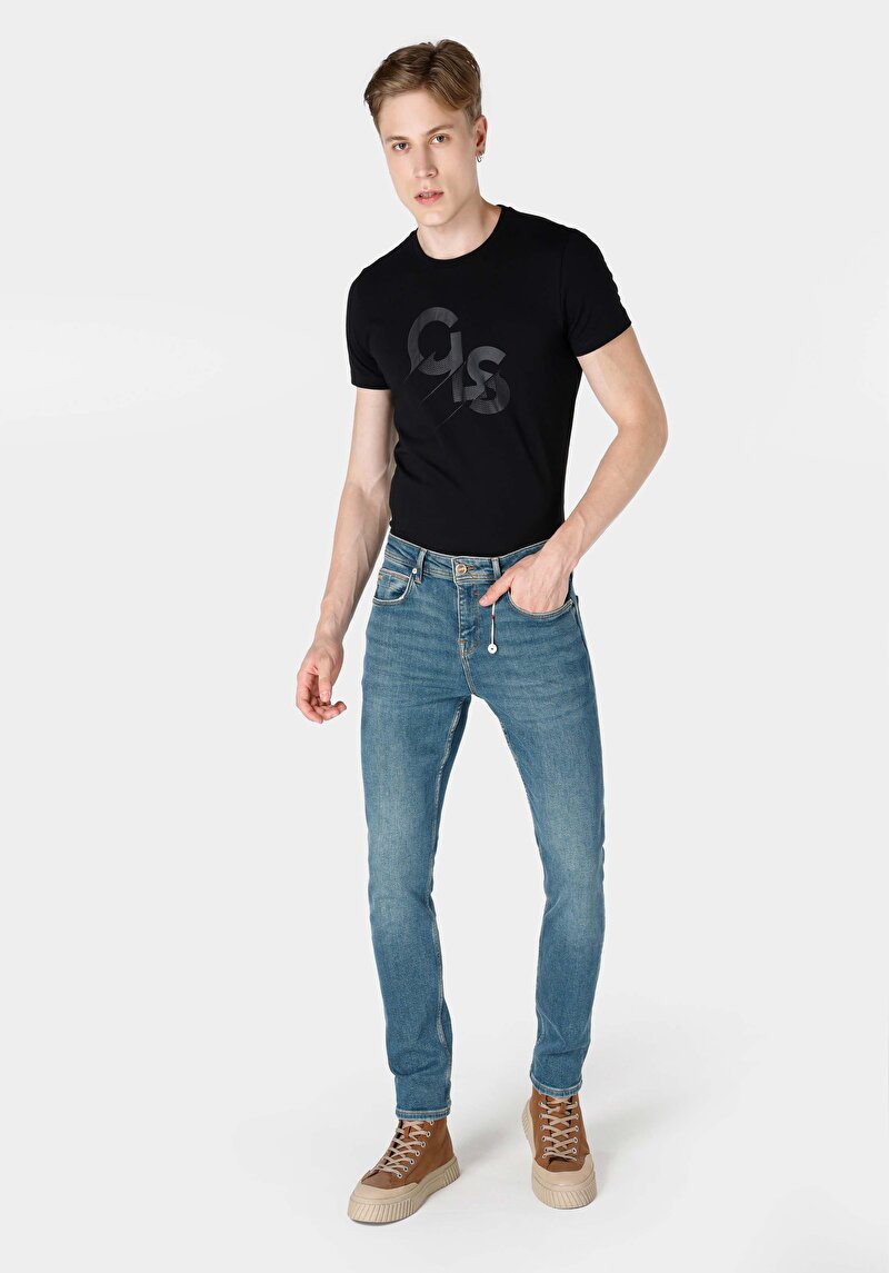 Imagine a Blugi Verzi Pentru Bărbați Cu Talie Dreaptă Cu Talie Dreaptă