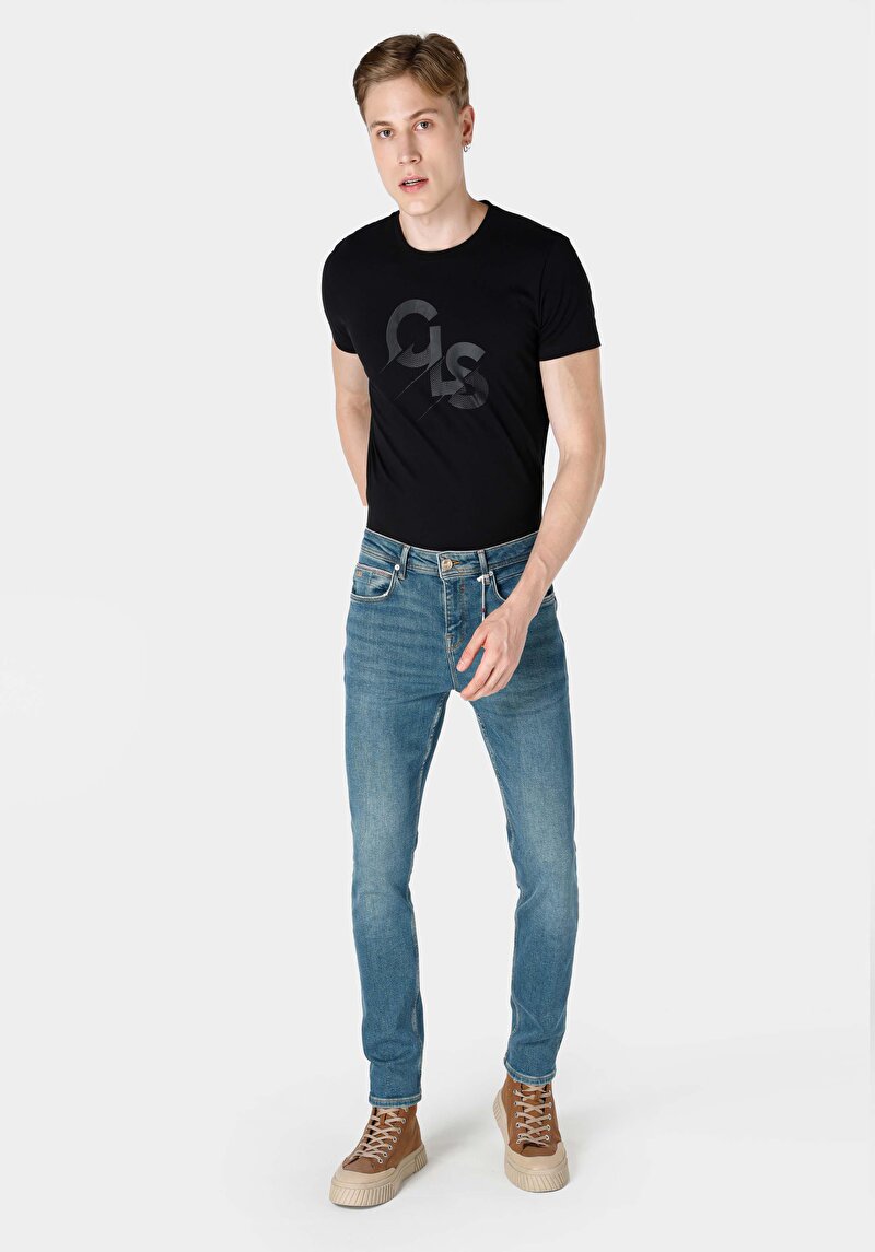 Afișați detalii pentru Blugi Verzi Pentru Bărbați Cu Talie Dreaptă Cu Talie Dreaptă